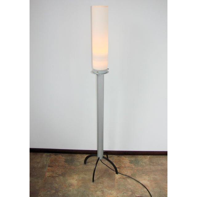Vintage Floor Lamp in Glass and Metal, 1980s For Sale - Image 10 of 11