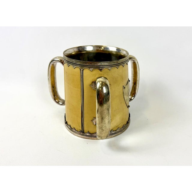 Victorian Sheffield Silver Plate and Oak Three Handle Trophy Cup, 1890s For Sale - Image 6 of 13