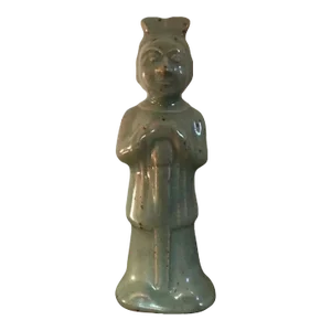 Antique 19th Century Chinese Celadon Porcelain Immortal Figure