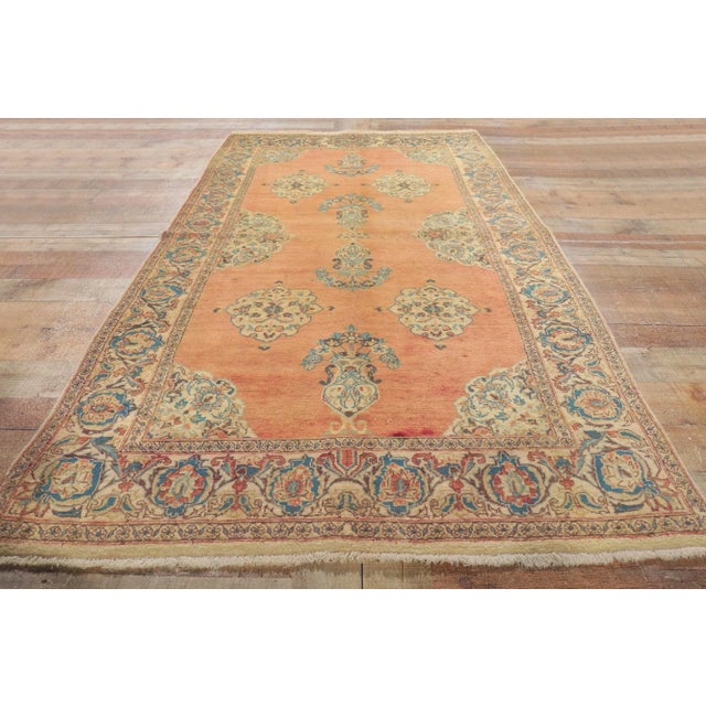 Vintage Persian Tabriz Rug, 04'00 X 07'07 For Sale - Image 4 of 10