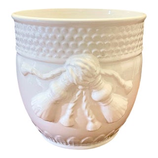Neoclassical Portuguese White Cachepot or Planter For Sale