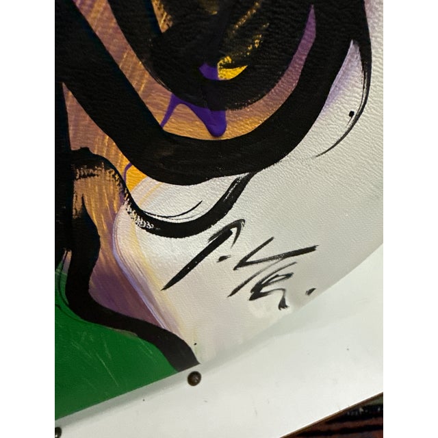 Abstract 1970s Peter Keil Original Abstract Painting on Luggage Box For Sale - Image 3 of 8
