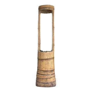 Vintage Japanese Ikebana (Ni-Ju-Giri) Bamboo Vase For Sale