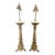 Mid 20th Century Italian Baroque Studded Gilt Brass Buffet Lamps - a Pair For Sale