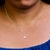 Haus of Brilliance 10K White Gold 5MM Cultured Pearl and Diamond Accent Halo Pendant Necklace For Sale - Image 4 of 5