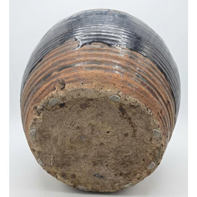Late 20th Century Large Song Style Black Glazed Jar For Sale In Los Angeles - Image 6 of 8