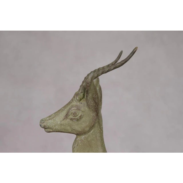 1940s Vintage Regula Deer Sculpture on Marble Base, 1940s For Sale - Image 5 of 12