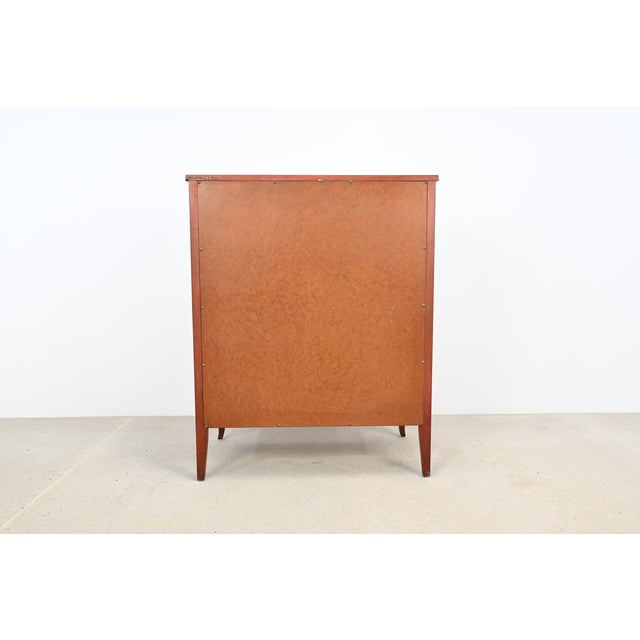 Federal Style Mahogany Highboy Dresser With Fluted Columns by Rway Furniture For Sale - Image 11 of 16