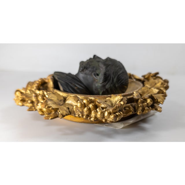 19th Century English Portrait Bronze Bust of Albert Prince Consort in Giltwood Frame For Sale - Image 14 of 18