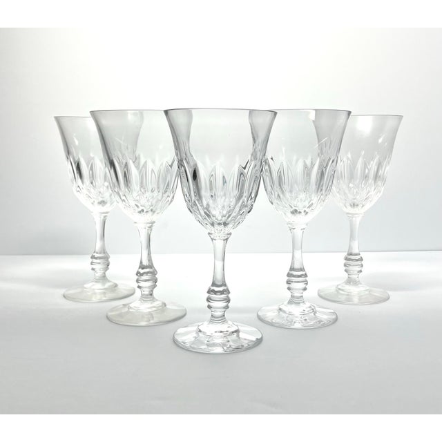 Fostoria “Kimberly” Set of 5 Water Glasses 7 3/8” 9oz Excellent condition. No chips, cracks, or fleabites. Height 7 3/8”...