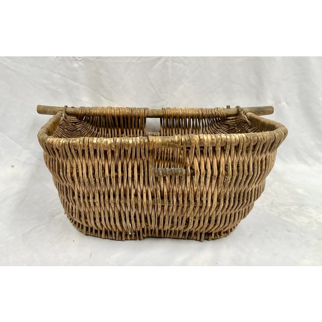 Late 19th Century Late 19th Century Rare Antique French Handcrafted Wood Dowel Gathering Basket For Sale - Image 5 of 11