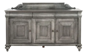 Ethan Allen "Saxon" Gray Wood Sideboard