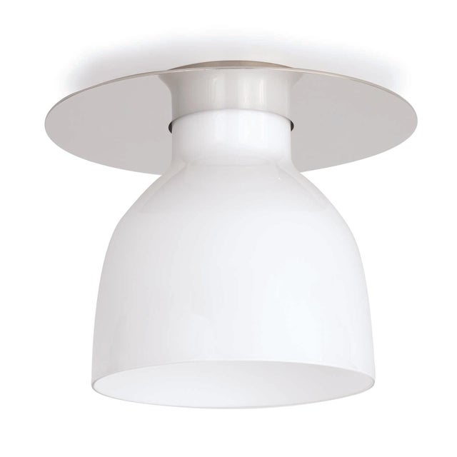 Glass Regina Andrew Mixer Glass Flush Mount, Polished Nickel For Sale - Image 7 of 7