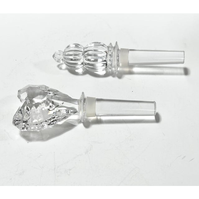 Transparent Vintage Crystal Bottle Stoppers – Bar Cart Decor – Entertaining For Sale - Image 8 of 8