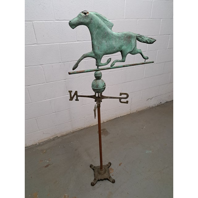 Antique Early American Copper Horse Weathervane Chairish
