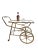 Beautiful Hollywood Regency serving trolley or bar cart in the style of Cesare Lacca. A dynamic and elegant Italian design...
