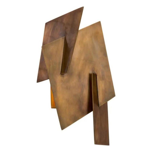 Contemporary Vintage Wall Lamps in Brass Finish on Iron, Set of 2 For Sale - Image 3 of 7