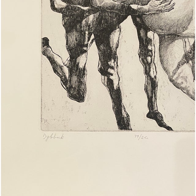 John Fenton (1912 - 1977) "Dybbuk" etching on paper, pencil signed and numbered 79 of 250. Plate size: 12 x 9 inches...