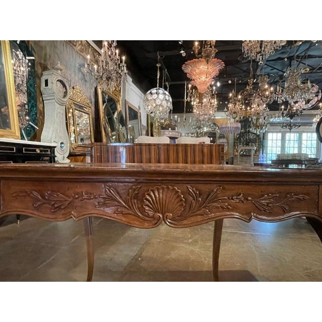 French Provincial Vintage French Provincial Carved Walnut Games Table For Sale - Image 3 of 9