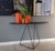 Stone Dark Brown Lama Semi-Ellipse 45120 Console Table in Steel by Disain1971 For Sale - Image 4 of 8