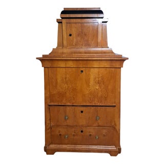 Antique Biedermeier Secretary, 1830 For Sale
