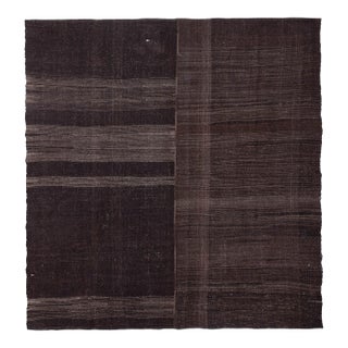 Large Vintage Brown Modern Kilim Rug - 9`10" X 10`6" For Sale