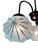 Art Deco 3-Armed Chandelier with Blue Glass Shades, Europe, 1930s For Sale - Image 9 of 11