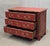 Baroque Vintage Theodore Alexander Red Leather Wrapped Serpentine Chest of Drawers For Sale - Image 3 of 13