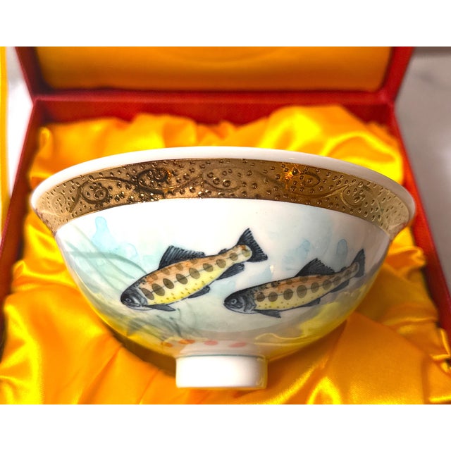 Vintage Chinese Rice Bowl Twin Fish Symbolism - In Chinese tradition, shuangyu (双鱼) or twin fish are deeply symbolic: -...