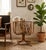 Woven Rattan Basket on a Pedestal Base, Italy, 1960s For Sale - Image 4 of 6