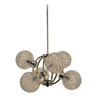 Space Age Brass Ceiling Lamp by Richard Essig, 1970s For Sale