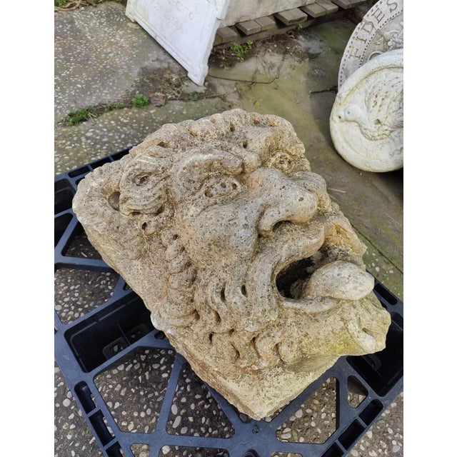 20th Century Mask with Marble Keystone For Sale - Image 6 of 11