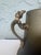Metal Egyptian Revival Style Winged Lyre Metal Cachepot or Jardinière Cover With Figural Handles, C. 1920s For Sale - Image 7 of 12