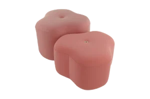 Coral Poppy Bloom Stool by Nicolette de Waart