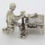 Vintage Italian Handmade Genuine Silver Shoemaker at Work Figurine Miniature For Sale - Image 4 of 11