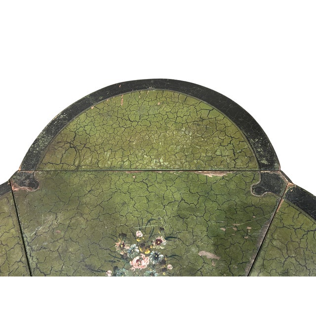 Green Early 20th Century Triangular Drop Leaf Table For Sale - Image 8 of 12