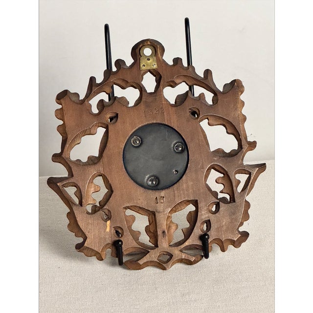 1900s Antique American Barometer With Oak Leaf and Acorn Detail For Sale In Los Angeles - Image 6 of 6