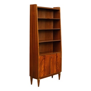 Mid-Century Brown Mahogany Bookcase For Sale