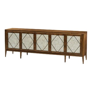 Long Mid Century Media Cabinet For Sale