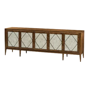 Long Mid Century Media Cabinet