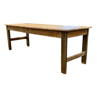 Antique Farmhouse Table in Fir and Chestnut, 1800s For Sale