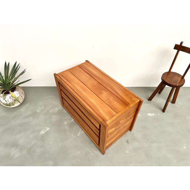 Vintage Elm Chest of Drawers from Maison Regain, 1970 For Sale - Image 16 of 18