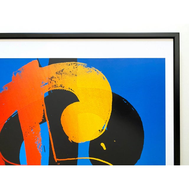 Royal Blue Andy Warhol Foundation Vintage 1998 Lithograph Print Framed Pop Art Poster " $ ( 1 ) ", 1982 For Sale - Image 8 of 13