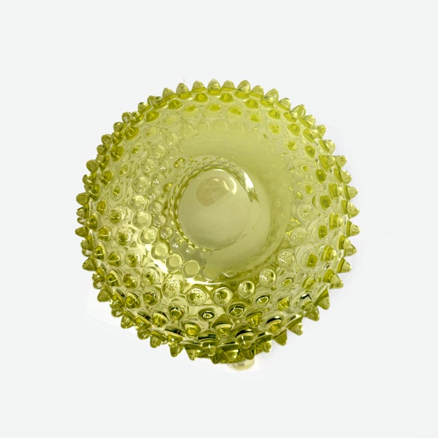 Antique Victorian Hobbs Brockunier Uranium Glass Hobnail Pitcher For Sale In Houston - Image 6 of 7
