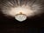 1960s Vintage French Crown Style Flush Mount Brass Chandelier With Soft Blue Crystals⁠ For Sale - Image 14 of 17
