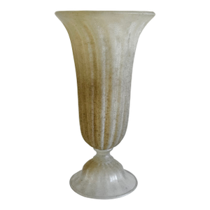 Mid 20th Century Italian Scavo Glass Vase