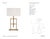 Ray Booth by Visual Comfort Signature Alda 25" Adjustable Table Lamp in Antique-Burnished Brass and Walnut with Linen...
