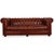 Vintage Chesterfield Leather Three-Seater Brown Sofa For Sale - Image 16 of 16