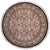 Boho Chic 1990's Floral Pak-Persian Black/Gray Wool Round Rug- 9'1'' X 9'2'' For Sale - Image 9 of 9