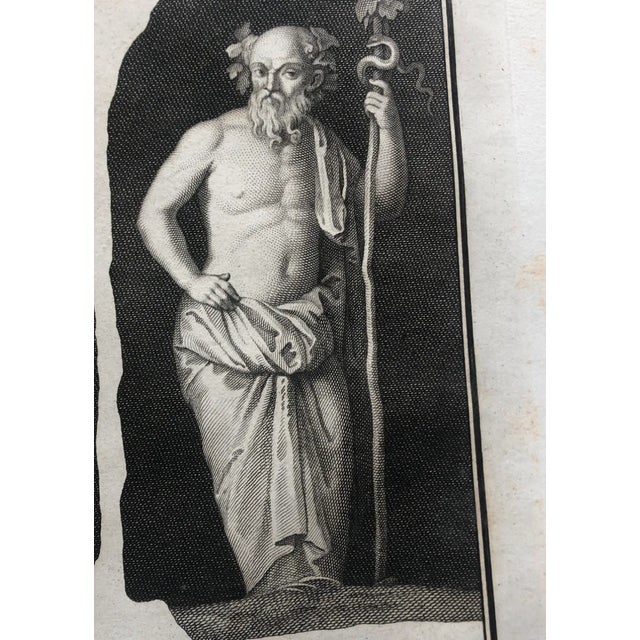 1762 Mythological and Classical Figures Engraving For Sale - Image 4 of 5